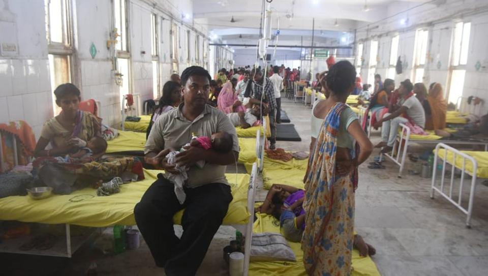 128 Children death inside  Hospital triggered protest against Bihar CM