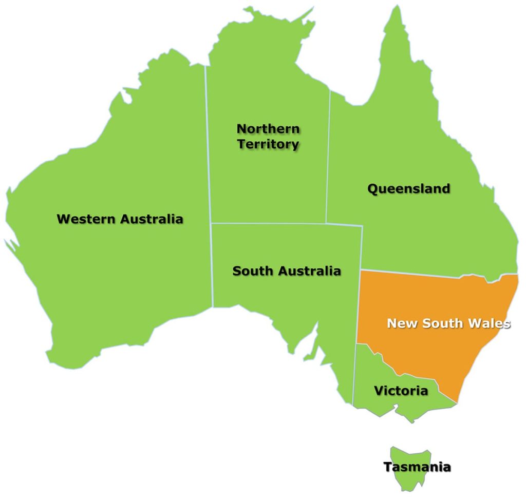 NSW map