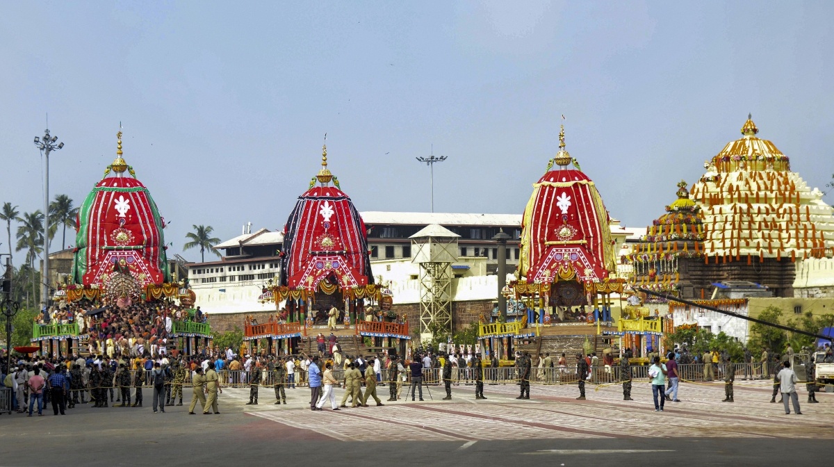 Amidst Corona Epidemic Lord Jagannath’s  Chariot Yatra performed in Puri , oddisa