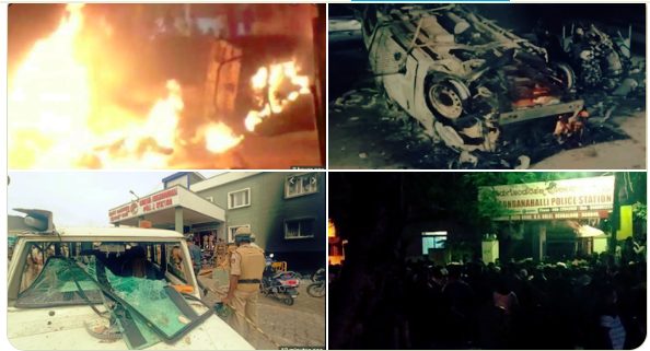 Bengaluru burns :  3 killed in Midnight attack  over  100 plus  rioters  arrested