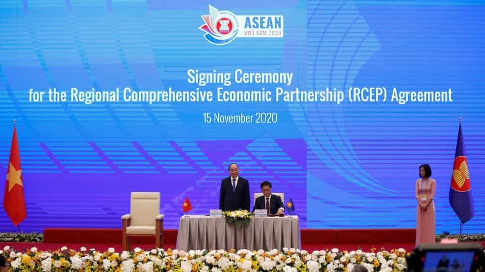 Sans India world biggest RCEP trade pact signed by China Japan Australia & Asean Countries