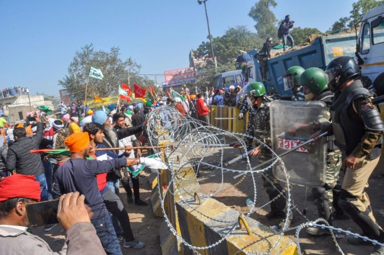 Farmers agitation gains momentum seizes  Delhi border push  Modi’s BJP  Government bend