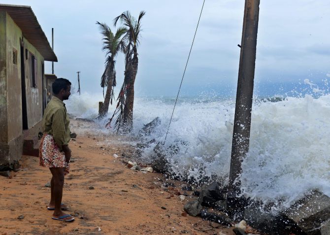 Burevi Cyclone  influenced rain inundated delta districts   Tuticorin  Rameswaram