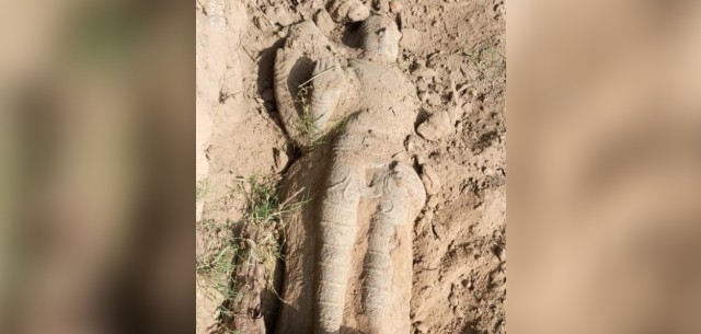 Five  Foot sculpture unearthed in Chengalpattu Tamilnadu