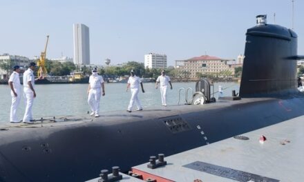 INDIAN  NAVY  COMMISSIONED Scorpene-class submarine INS Vela in MUMBAI