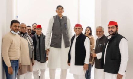 India’s 8ft 2 inch tallest man joins SP