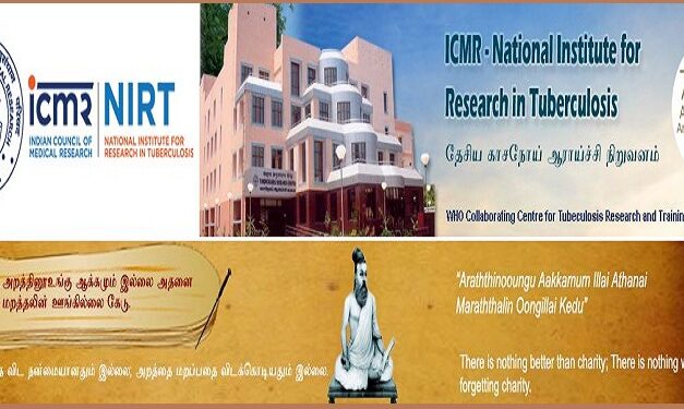 Job Recruitment for National Institute for Research in Tuberculosis (NIRT) – 2022