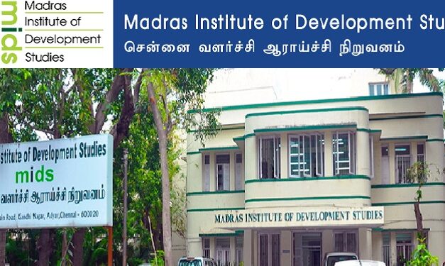 Job Recruitment for Madras Institute of Development Studies – 2022
