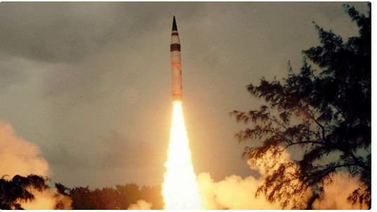 5000 Km range ballistic missile   Agni V  launched : DRDO