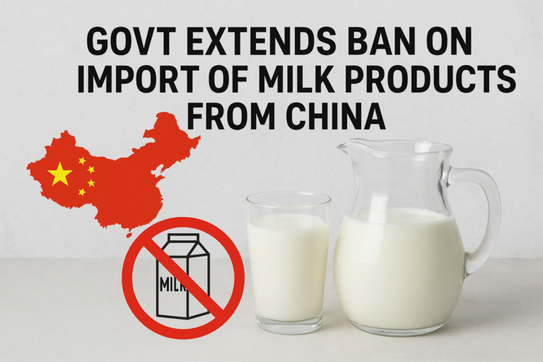 govt extends ban on import of milk products from china