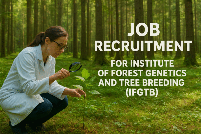 job recruitement for institute of forest genetics and treee breeding ifgtb