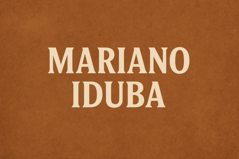 Mariano Iduba: A Detailed Insight into the Name and Its Background