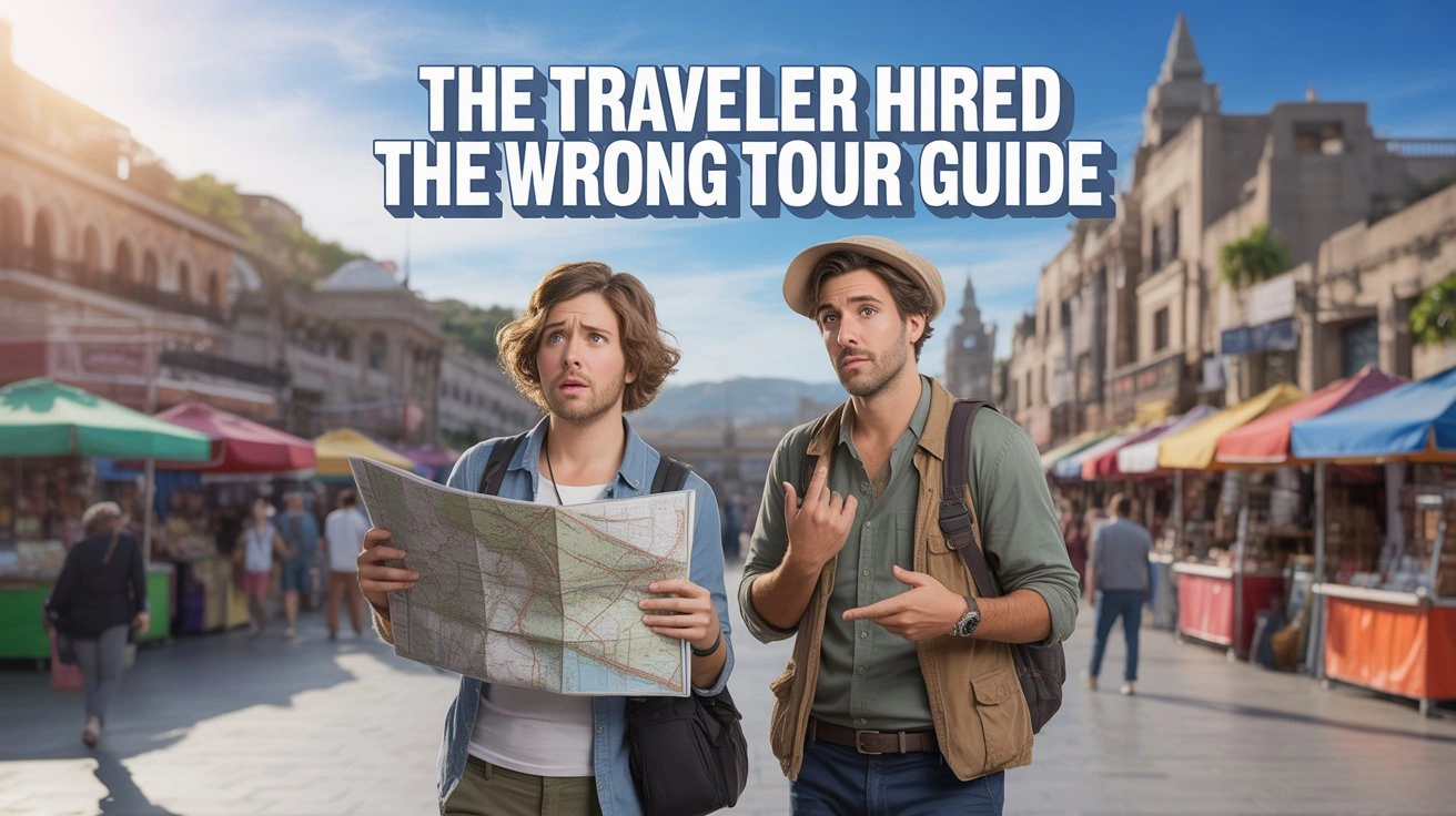 the traveler hired the wrong tour guide